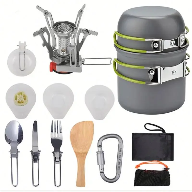 Outdoor Tableware Camping Cookware Set Camping Cooking Set for Hiking and Outdoors