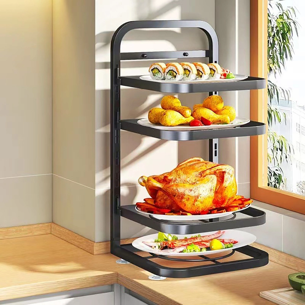 Adjustable Pot Rack Multi-Layer Pan Kitchen Organizer Storage Mi25477