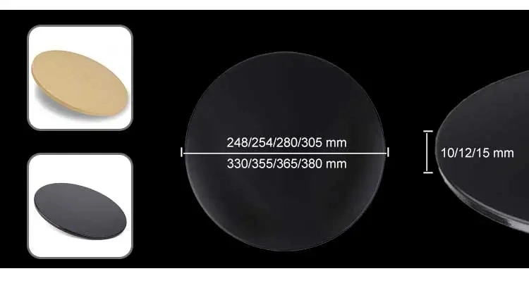 Amazon Sale Round Black White Cordierite Ceramic 20cm Small Pizza Stone for Oven
