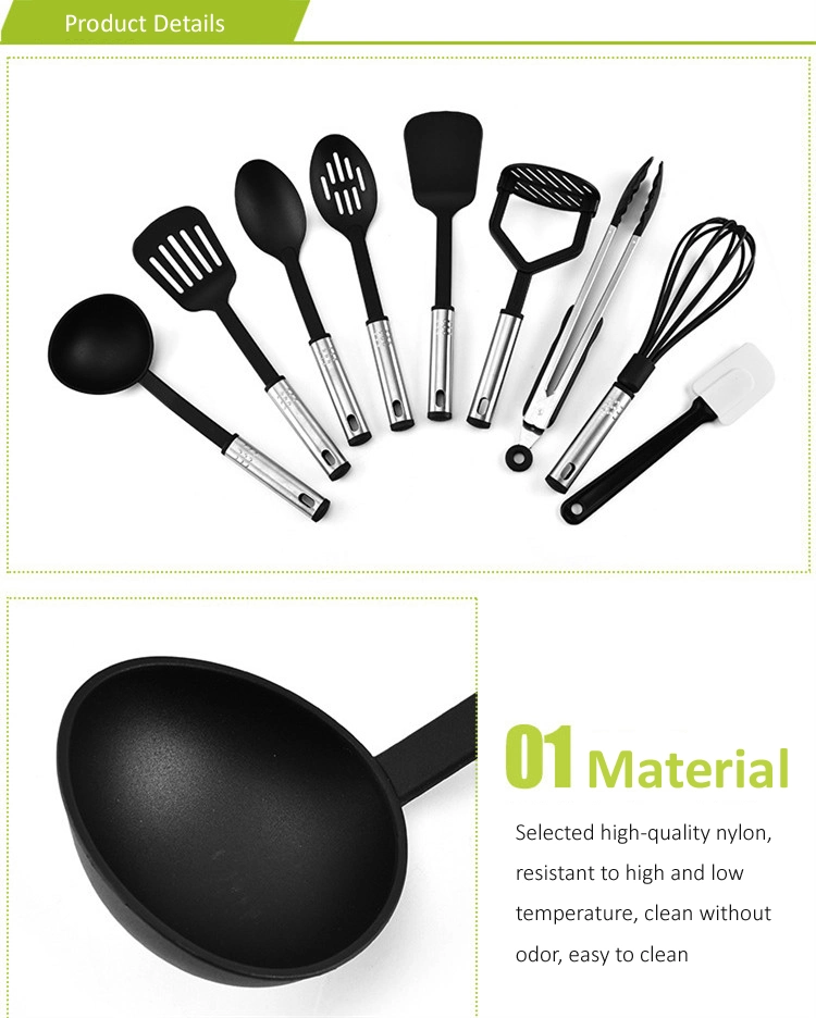 Set 24 Nylon and Stainless Steel Heat Resistant Cooking Utensils Set