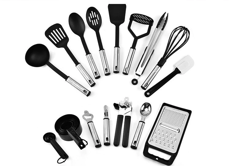 Set 24 Nylon and Stainless Steel Heat Resistant Cooking Utensils Set