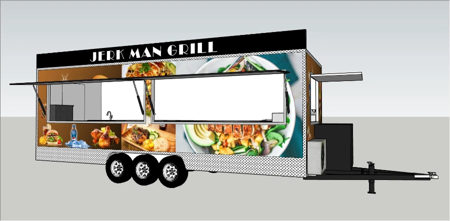 Food Truck Trailer Street Mobile Food Cart