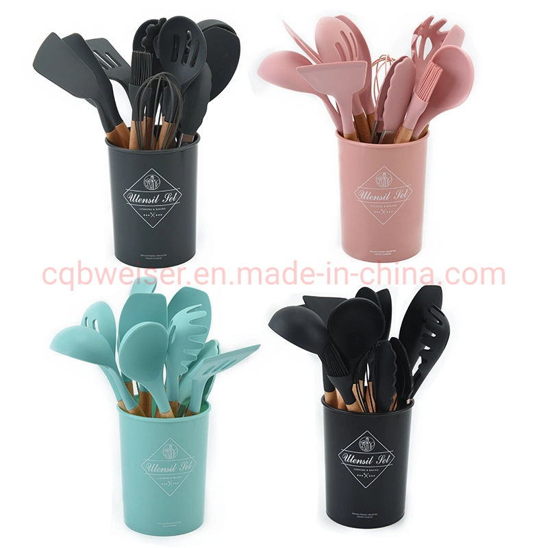 Food Grade Reusable Colorful Kitchen Accessories Silicone Kitchen Utensils Set