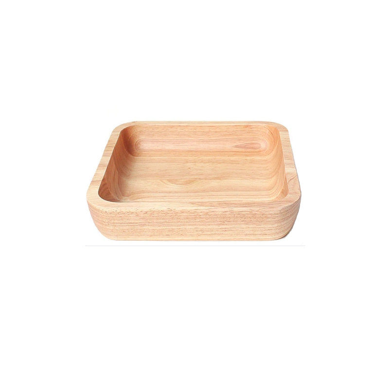 Serving Dishes Food Container Wood Tableware Rubber/Beech Solid Wood