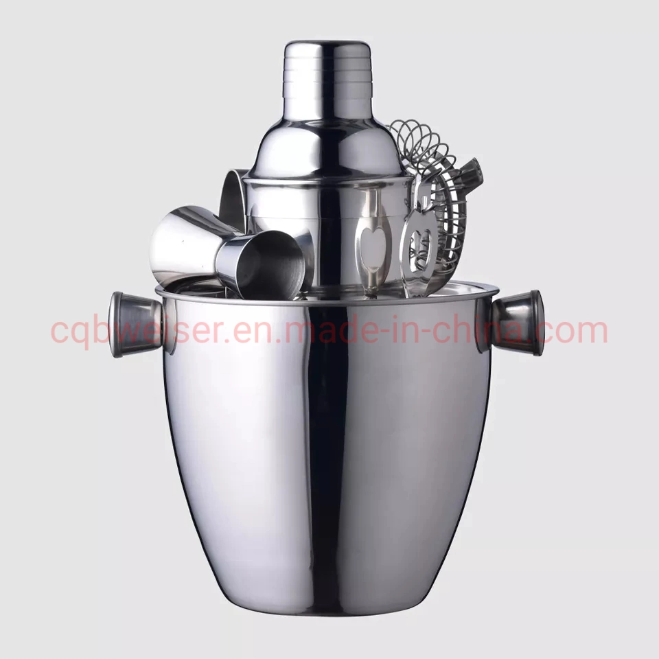 Cocktail Shaker Bar Tools Stainless Steel Stand Opener Wine Set