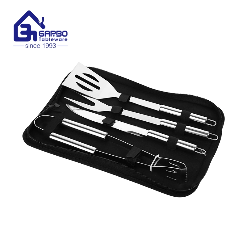 China Factory Wholesale 3PCS Stainless Steel Kitchen Tools Set Grilling Utensils Tools Set Stainless Steel BBQ Tools Gift Kitchen Grilling Accessories