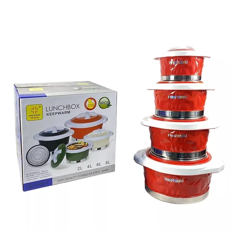 Kitchenware ABS Plastic Shell Stainless Steel Food Warmer Casseroles Set