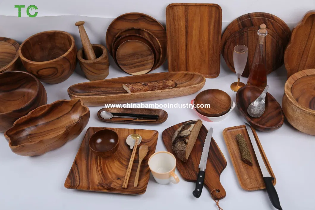 Wholesale Large Jujube Wooden Bowl Serving Bowl Wooden Tableware