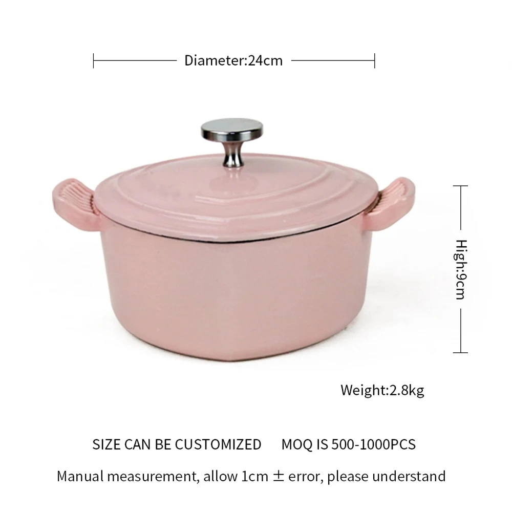 Food Warmer Casserole Pot Cookware Heart Shape Ensemble De Cast Iron Casserole Cooking Pot