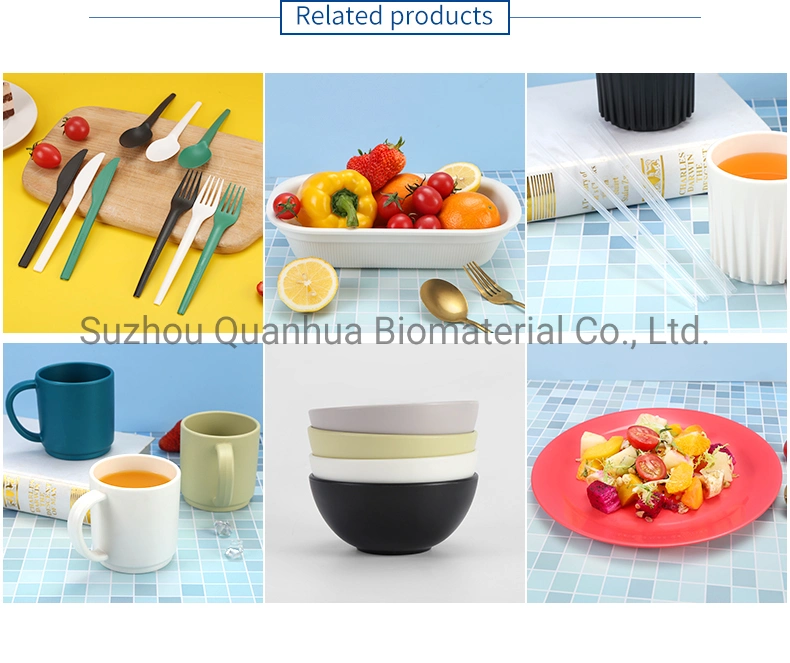 Cpla Disposable Eating Tableware Biodegradable Cutlery Set