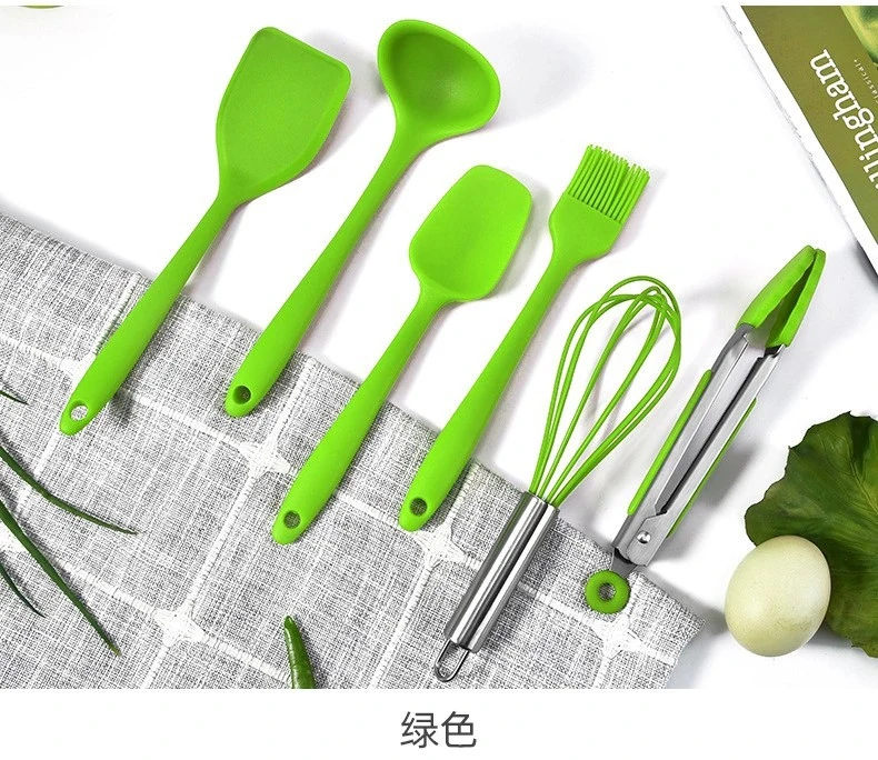 Heat Resistant Food Grade Silicone Kitchen Cooking 6 Pieces Accessories Tools