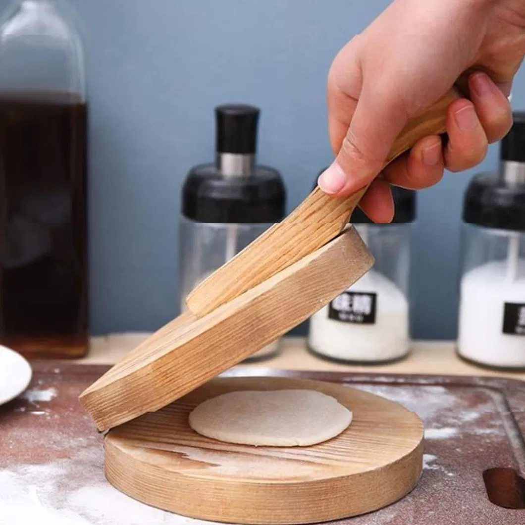 Wooden Dough Presser Skin Press Dumpling Wrapper Making Mold Kitchen Gadget Baking Pastry Tool