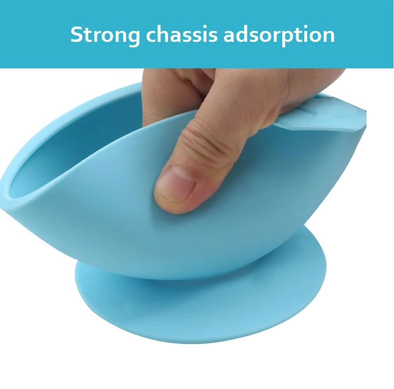 Cheap Dinner Plates Food Grade Silicone Tableware Anti Spill Bowl / Baby Food Bowl