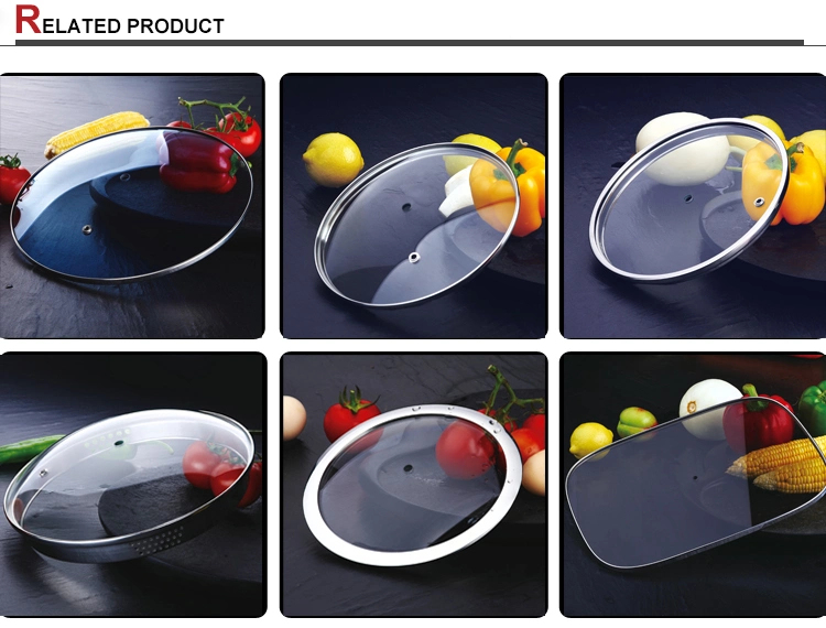 10-PCS Stock Pot Cover Cooker Set Non-Stick Glass Lid