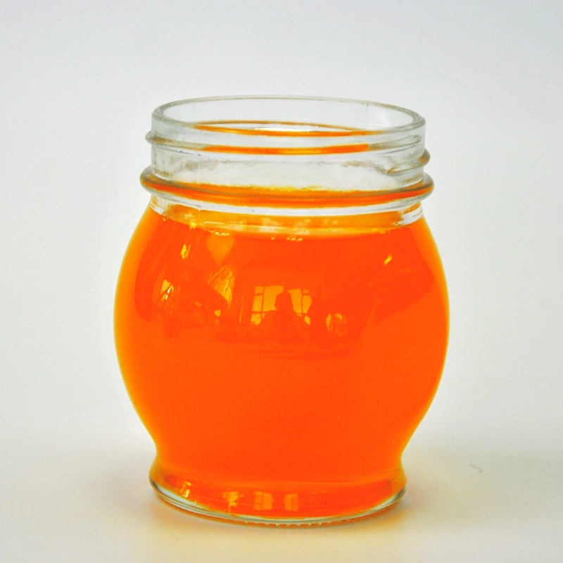 Jam Honey Round Food Packaging Clear Glass Storage