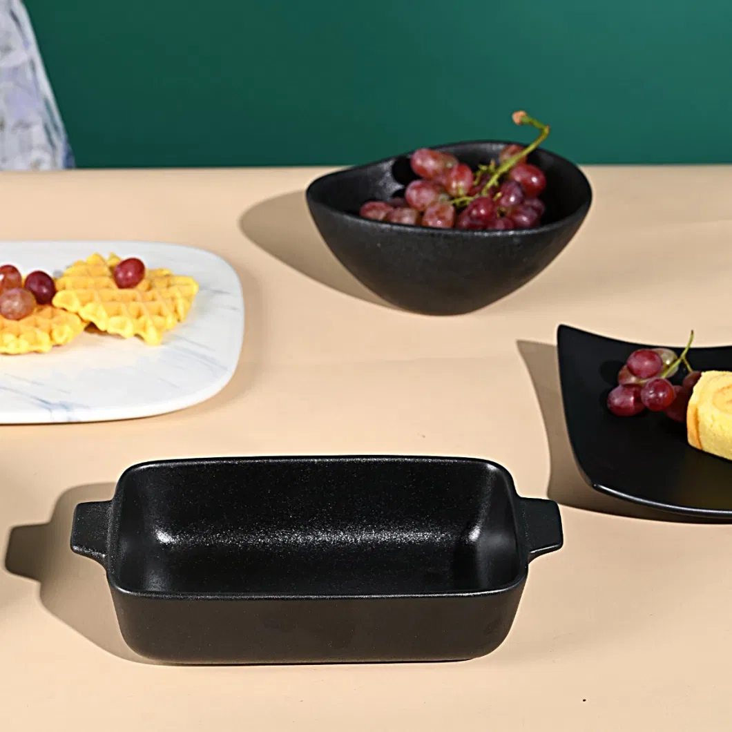 Healthy Rectangular Shaped Bakeware Casserole Dish Ceramic Oven Baking Pan Set