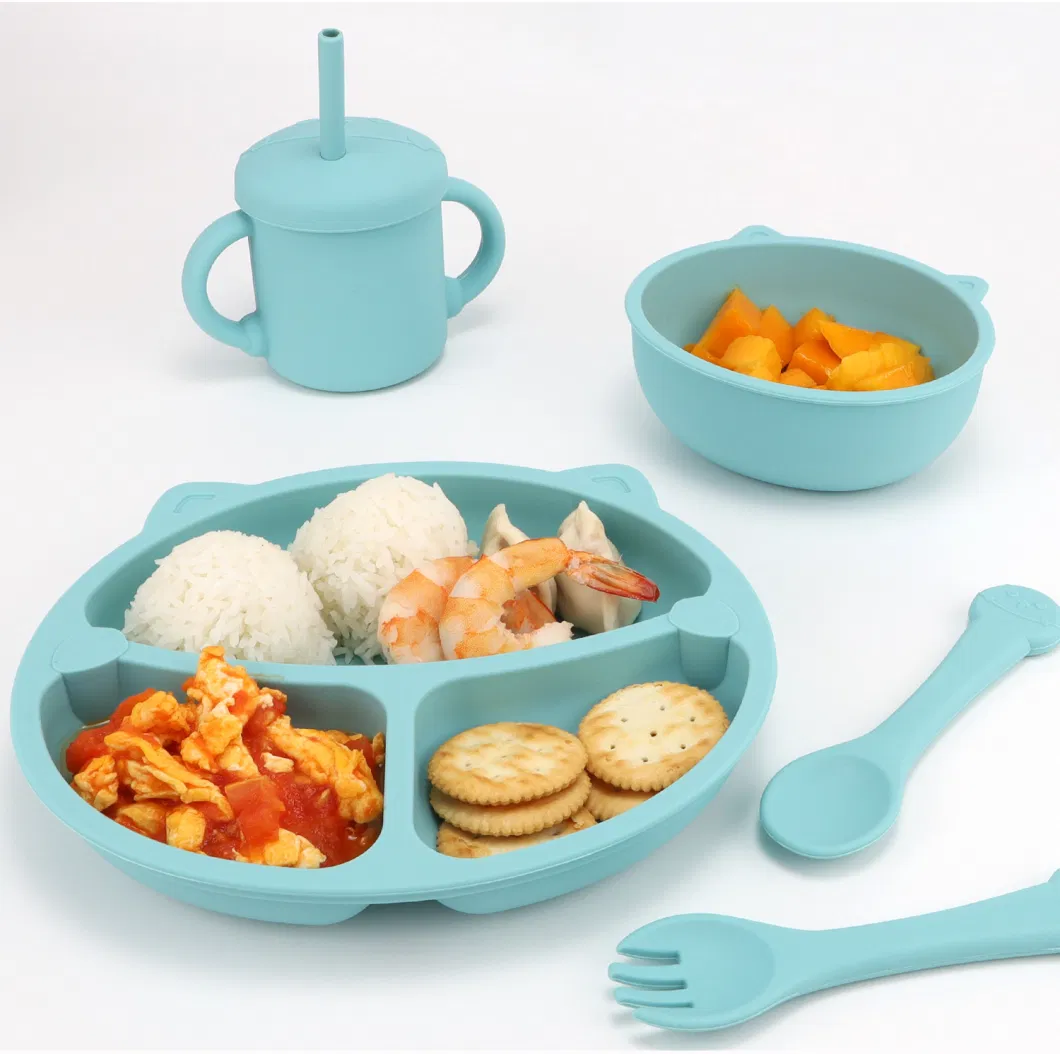 Food Grade Silicone Feeding Bowl Kitchen Tool Baby Dinner Set