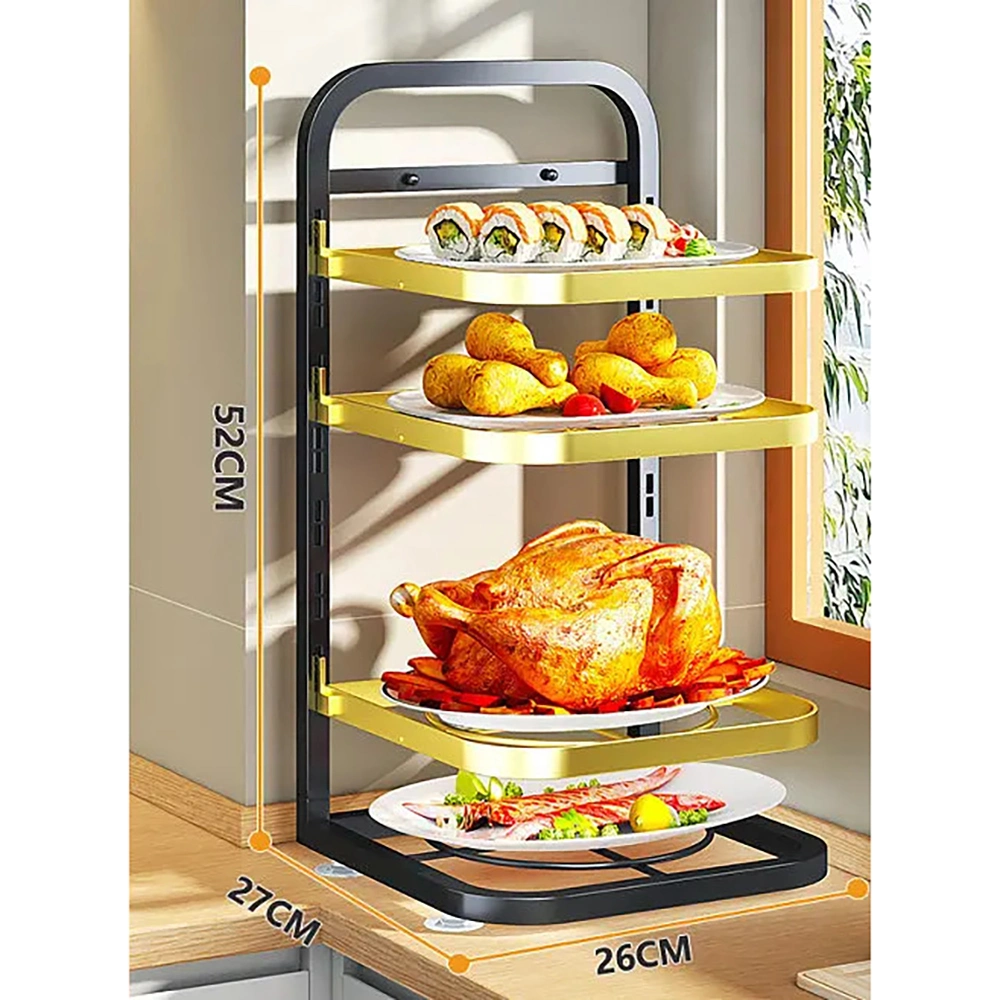 Adjustable Pot Rack Multi-Layer Pan Kitchen Organizer Storage Mi25477