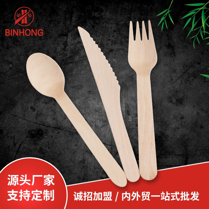Disposable Wooden Tableware That Has Been Sterilized by High Temperature