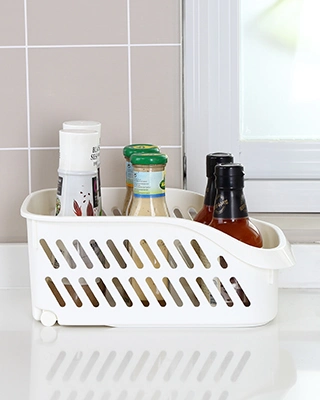 PP Kitchen Storage Organizer Container 3size Choice Portable Multi-Use Plastic Storage Basket