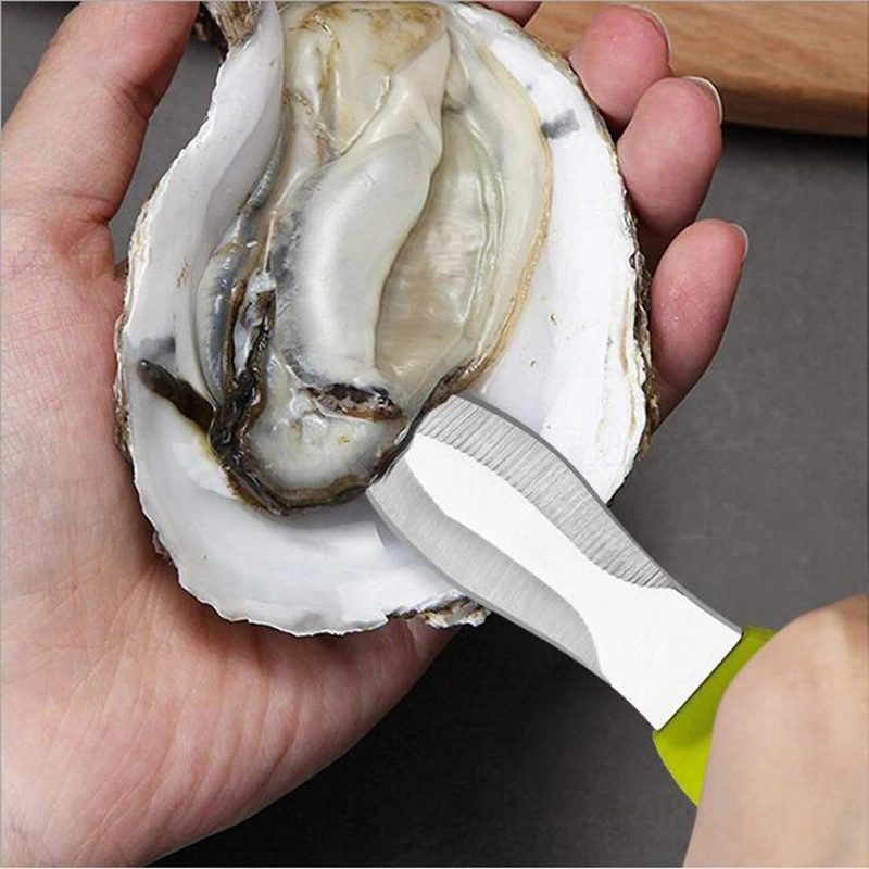 Oyster Shucking Knife, Food Grade Stainless Steel Shellfish Tool with Ergonomic Grip and Anti-Slip Handle, for Kitchen and Outdoor Use Esg12278