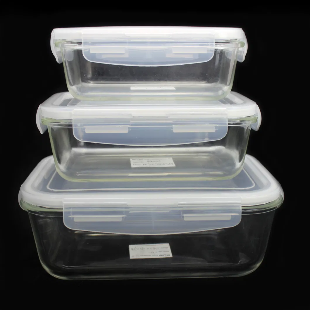 Borosilicate Microwave Oven Glass Bakeware with Plastic Cap