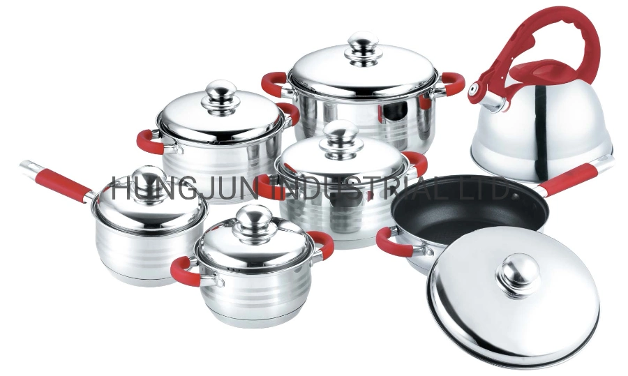 Dinnerware Kitchen Accessories Set 12/14PCS Stainless Steel Cookware Set