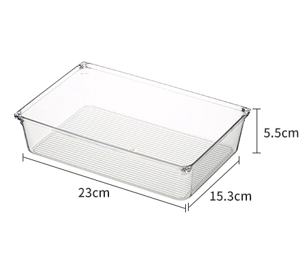 Pet Kitchen Cutlery Tableware Fork Knife Cabinet Storage Tray 5 Sizes Clear Multipurpose Drawer Organizer