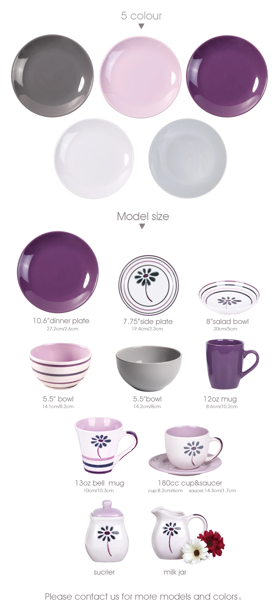 Color Glazed Stoneware Dinnerware Sets, Hot Sale, Popular Tableware Set, Cermiac Bowl, 12/16/18/20/24/30PCS Dinner Set