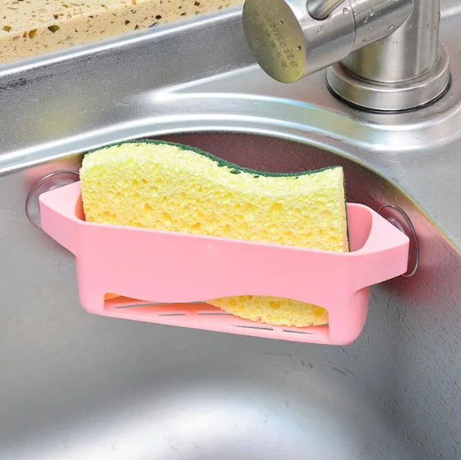 Multifunctional Drain Shelf Sink Storage with Suction Cup for Support Corner, Kitchen Bathroom Storage Rack for Soap and Sponge