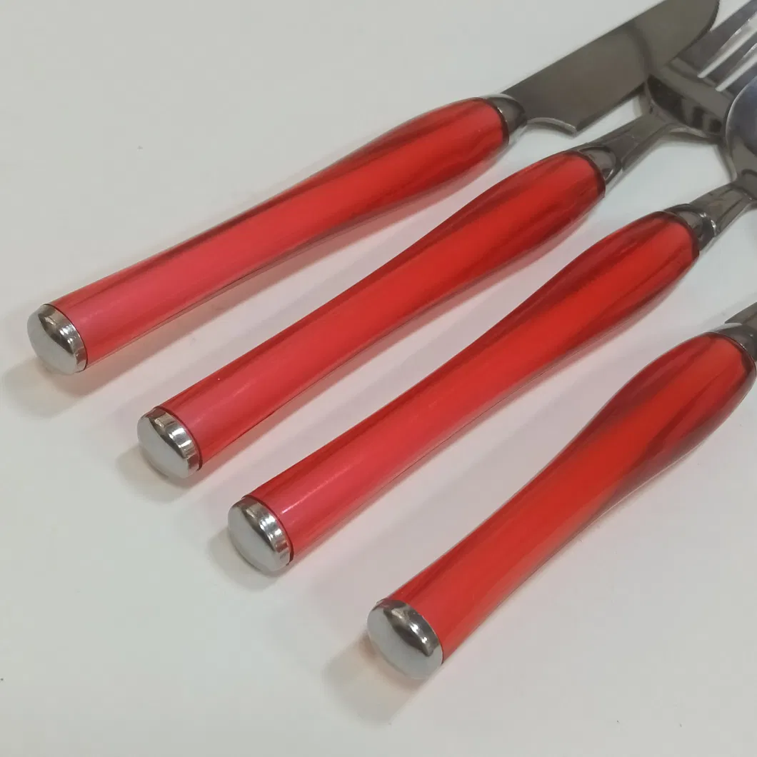 Silverware Tableware Plastic Handle Stainless Steel Cutlery Set