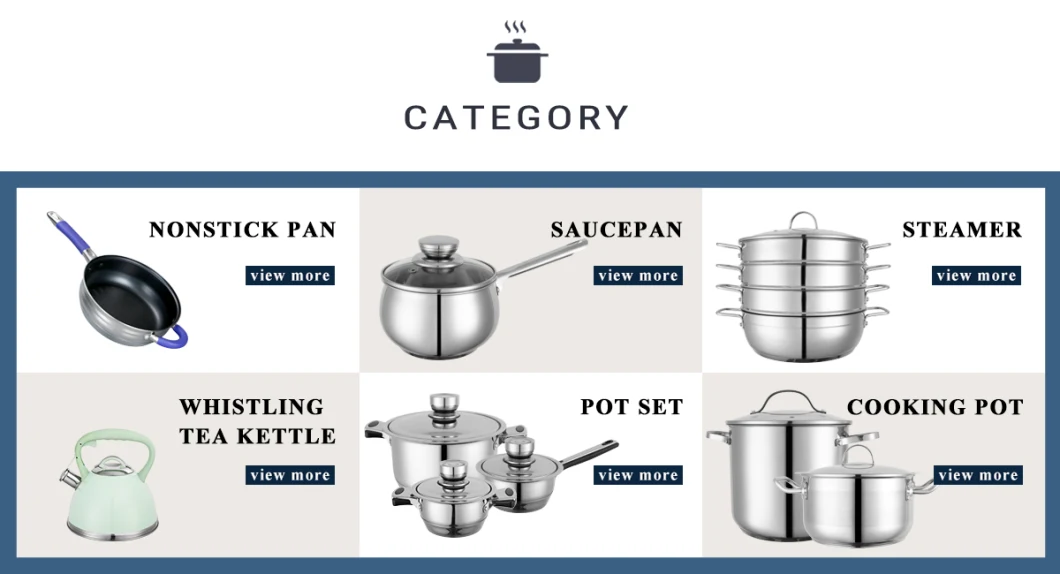 German Design Kitchenware 16PCS Stainless Steel Cooking Pot Cookware Set with Kitchen Utensil