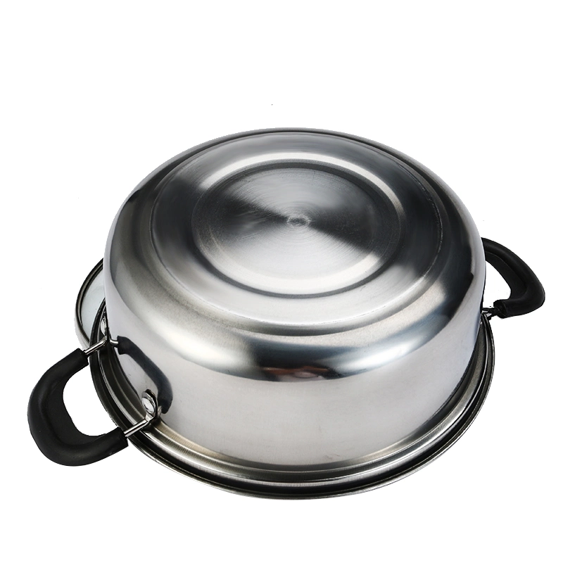 Kitchen Cookware Pots Set Stainless Steel Casseroles Soup Pot with Glass Cover