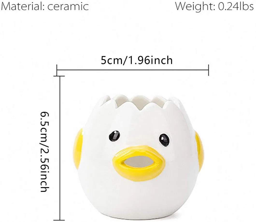 Creative Ceramic Egg Yolk White Separator Cartoon Style Baking Assistant Kitchen Tools