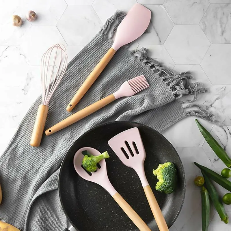 Silicone Kitchen Tools Set Non-Stick Kitchenware Cookware Kitchen Accessories