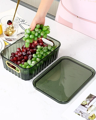 Pet Multipurpose Household Storage Organizer for Food Snack Plastic Storage Bin for Kitchen Cabinet Countertop