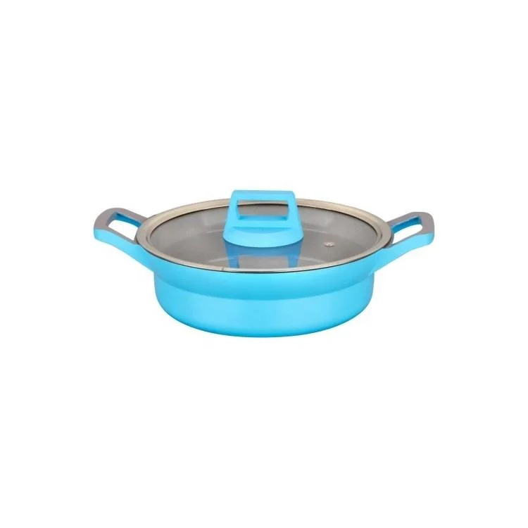 Die-Cast Blue Super Non-Stick 6PCS Cookware Sets Casseroles Other Cookware