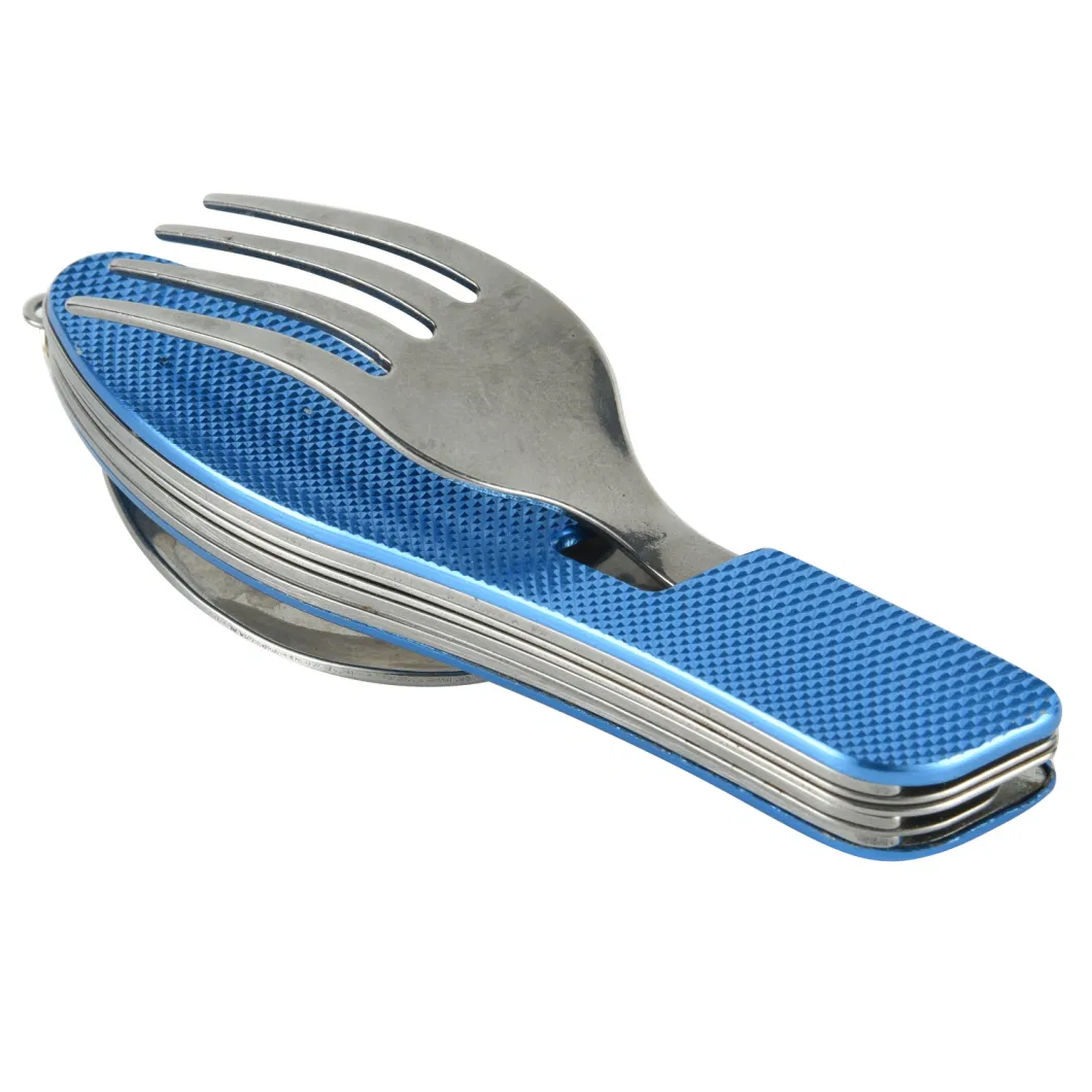 Camping Tableware Folding Knife Fork and Spoon Travel Cutlery Set