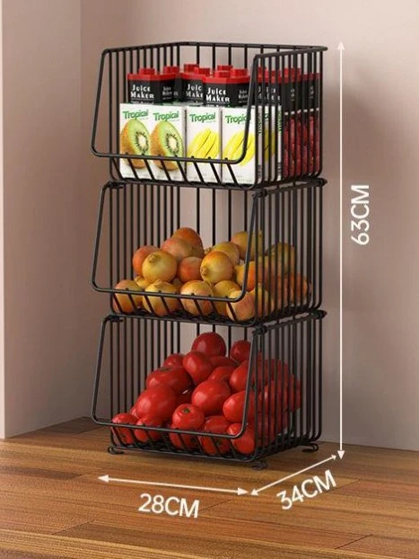 5 Layer Kitchen Vegetable Storage Basket Rack Trolley Multifunctional Vegetable Storage Organizer