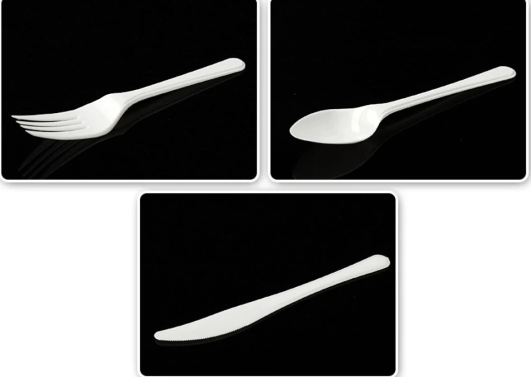 Disposable Plastic Cutlery Spoon Fork and Knife, Plastic Tableware Set
