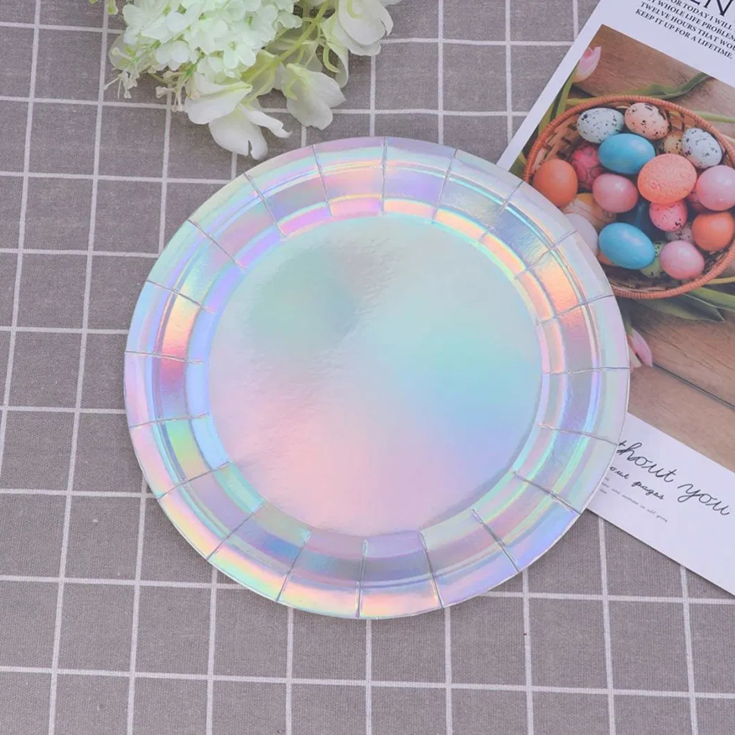 Laser Tableware Paper Plates Party Supplies Disposable Party Tableware Sets