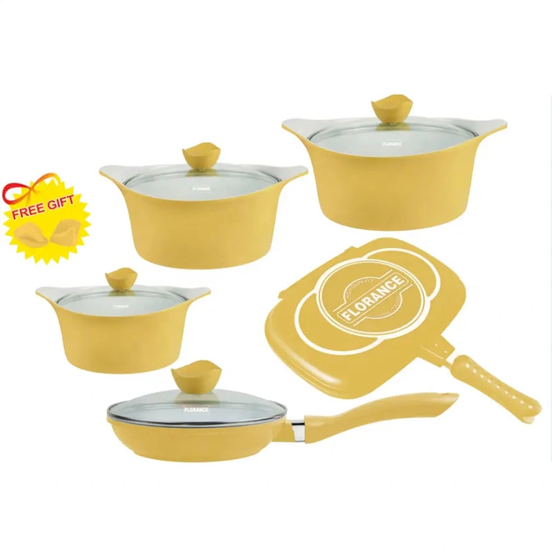 Factory OEM12PCS Die Casting Aluminum Nonstick Cookware Sets with Ceramic Coating