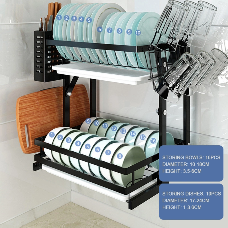 Kitchen Sink Countertop Foldable Collapsible Dish Drainer Drying Rack Wall Hanging Easy Installation