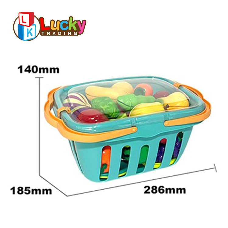 Cutting Play Food Toy for Kids Kitchen, Pretend Fruit &Vegetables