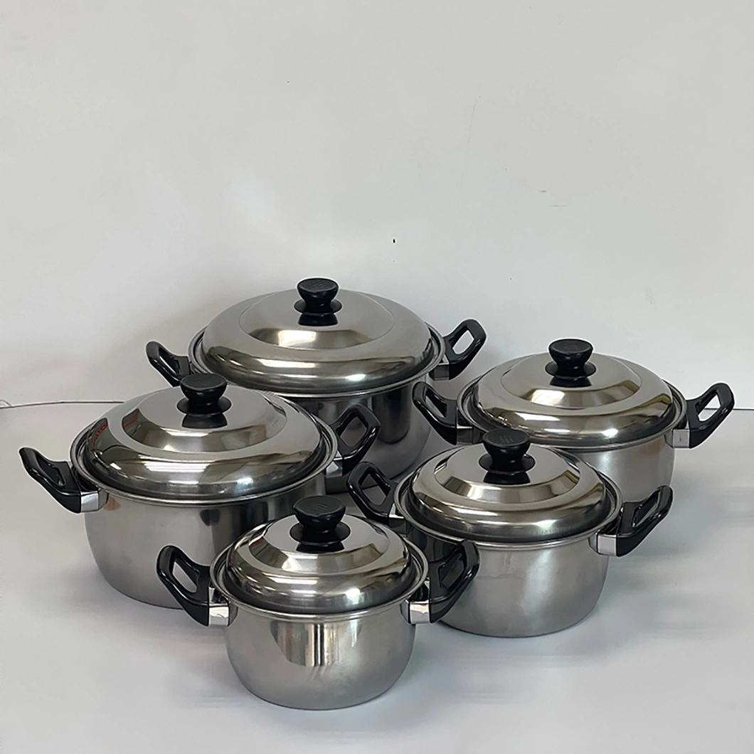 2025 Kitchen Appliances Cooking Set Stainless Steel 10PCS Cookware Set