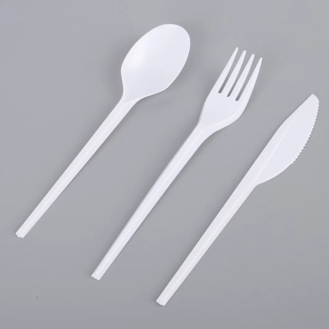Popular Fashion Spoon Fork Knife PP PS Cutlery Set High Quality Factory Manufacture Plastic 2023 Hot Sale Tableware