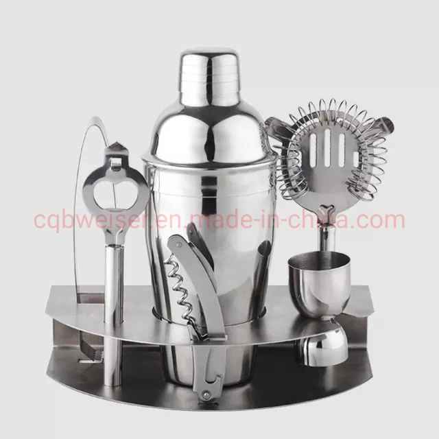 Cocktail Shaker Bar Tools Stainless Steel Stand Opener Wine Set