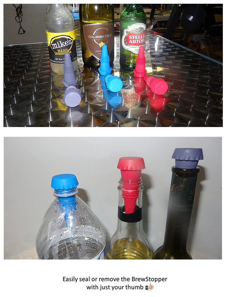 Silicone Vacuum Bottle Stoper Liquor Outlet Wine Stop Bottle Bar Tools High Quality Kitchen Accessories
