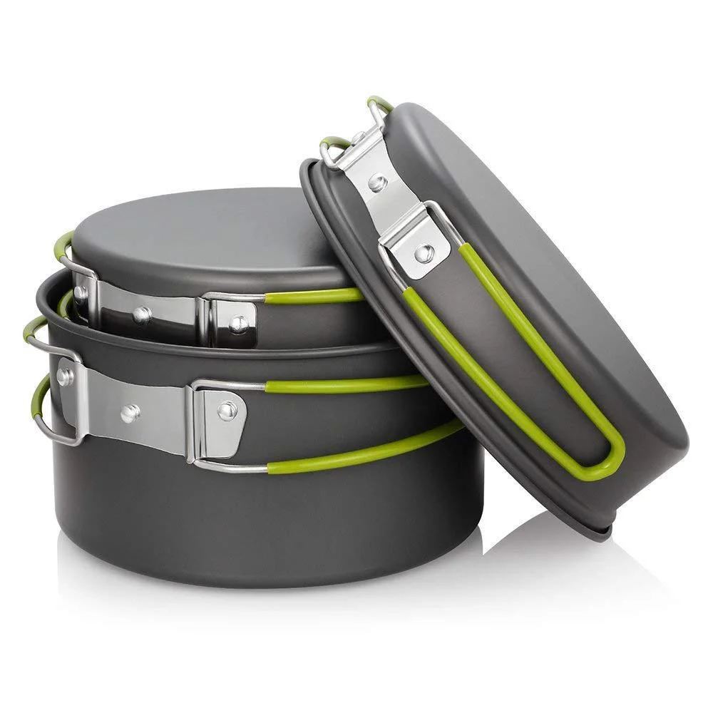 2-3 Person Portable Outdoor Camping Cooking Set Picnic Boiler Cookware