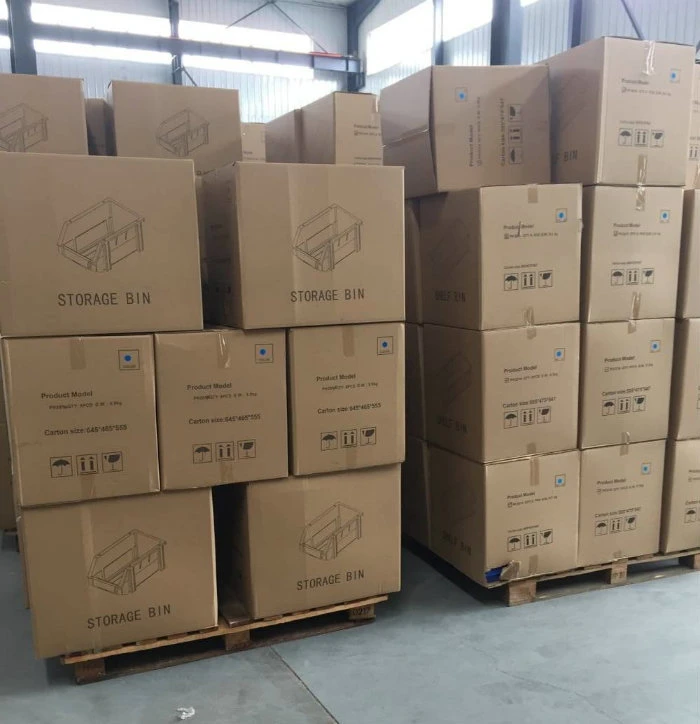 Warehouse Stackable Plastic Spare Parts Storage Bin